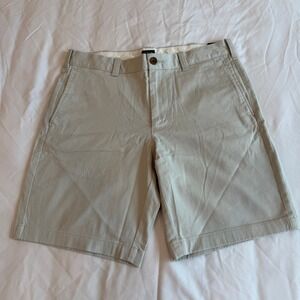 J.Crew Mens 9" Inseam Stretch Chino Shorts Khaki Tan Size 32 New With Tags
